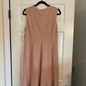 Elegant High Low Sleeveless Dress in Soft Pink